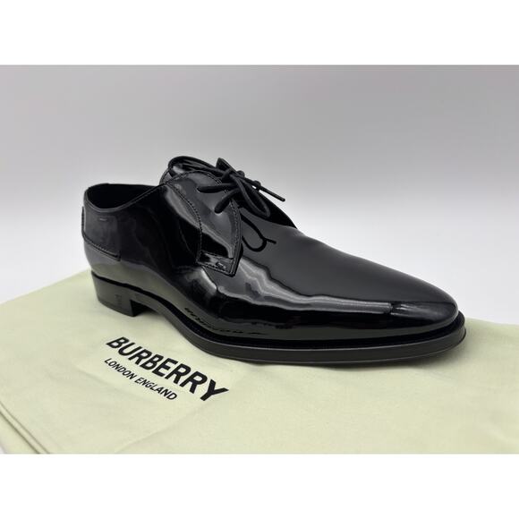 Simon Motif Patent Leather Derby Shoe Size 43.5 - Picture 1 of 6